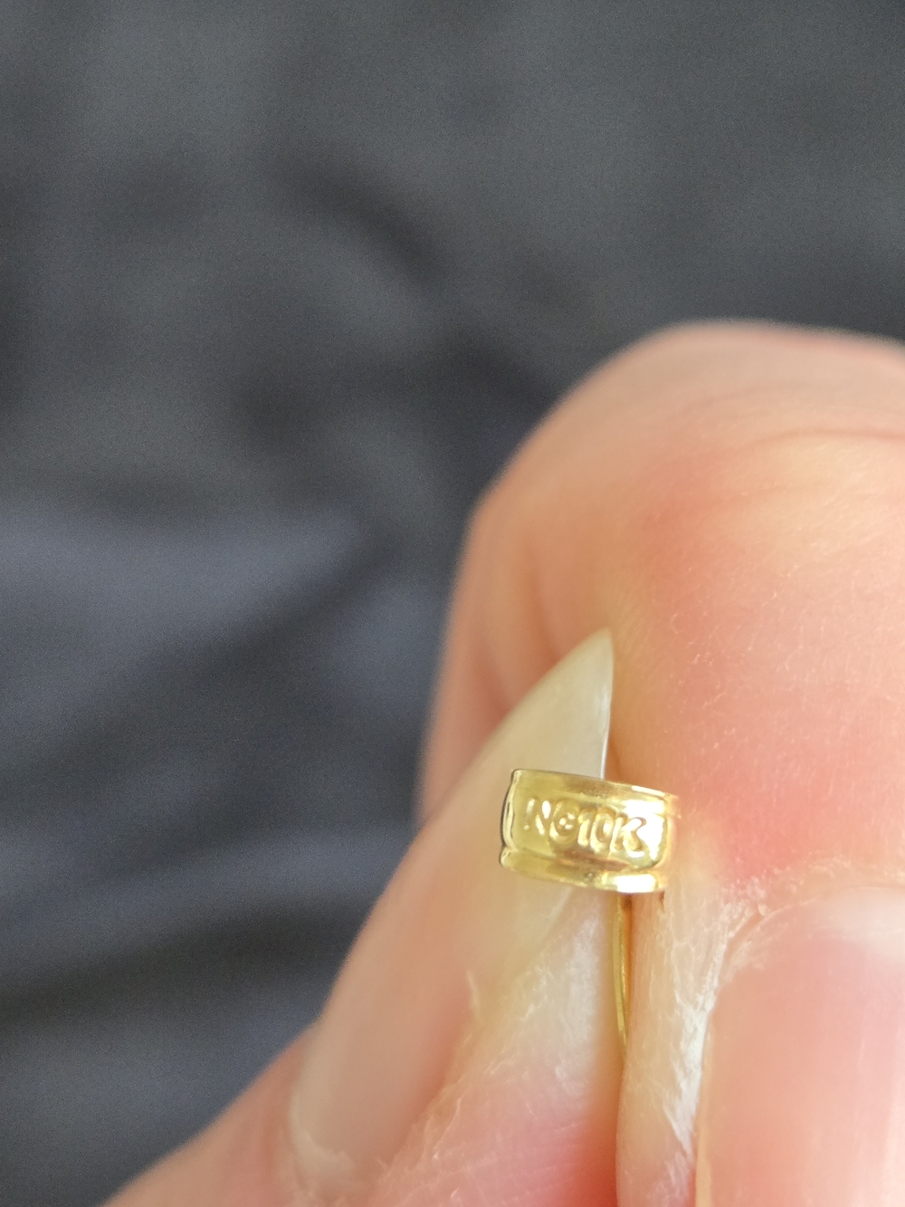 10K Gold Moon and Cutout Stars Pendant Charm - Picture 3 of 3